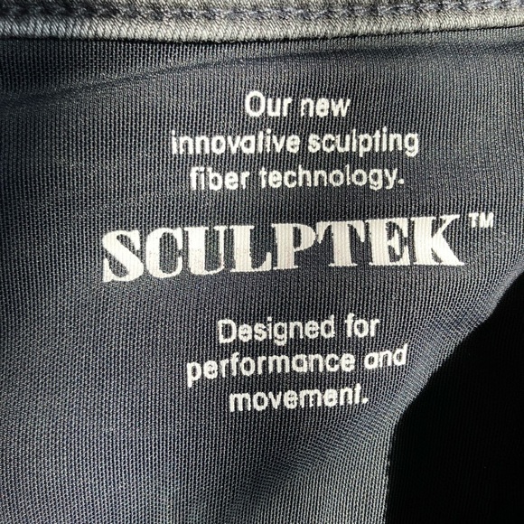 Athleta Skulptek Ultra Skinny Grey Wash Jeans High Waisted 8 Tall w/ Zip Pocket - Picture 9 of 10